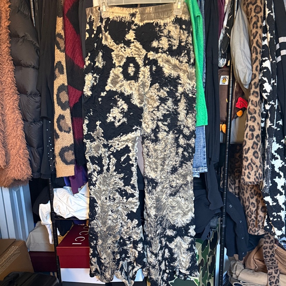 Tie-Dye Wide Leg Rouged Bell Bottoms